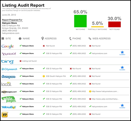 audit, report, reporting, dashboard, correct, missing, enterprise, analyze, online, presence